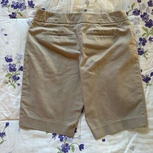 Apt 9 Tan Bermuda Shorts Fitted to Mid Thigh
